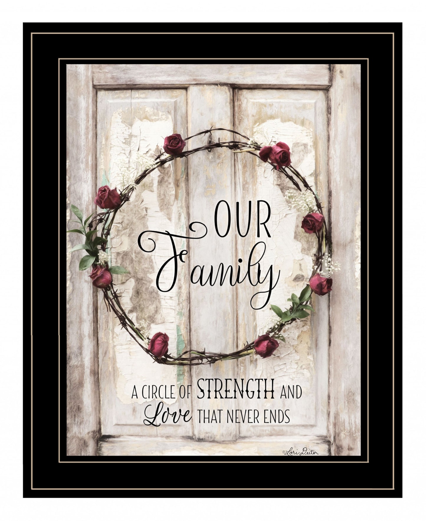 Our Family 2 Black Framed Print Wall Art