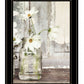 White Blossoms 2 Black Framed Print Wall Art