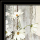 White Blossoms 2 Black Framed Print Wall Art