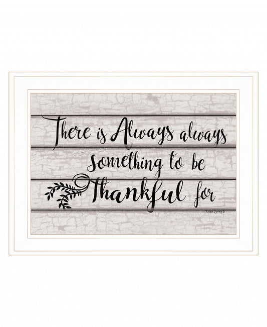 Always Thankful 2 White Framed Print Wall Art