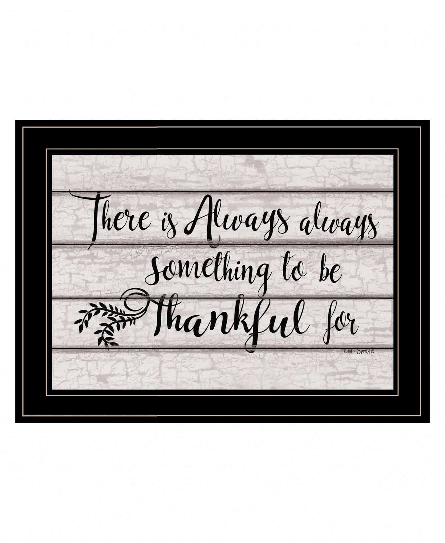 Always Thankful 3 Black Framed Print Wall Art