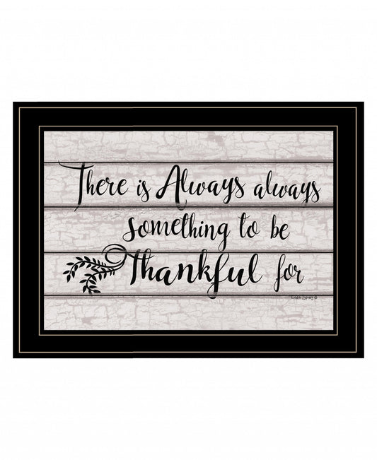 Always Thankful 3 Black Framed Print Wall Art