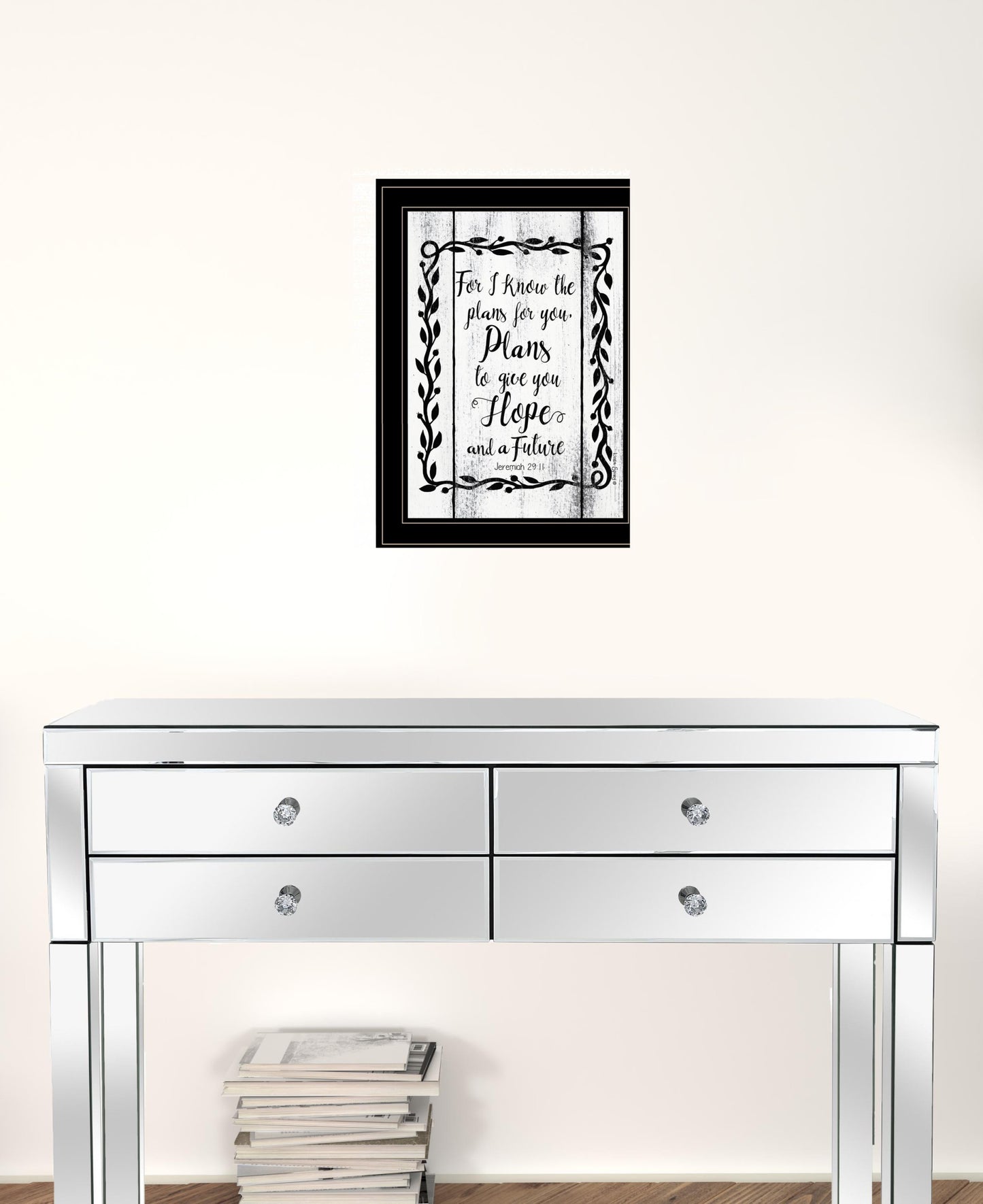 Plans To Give You Hope 2 Black Framed Print Wall Art