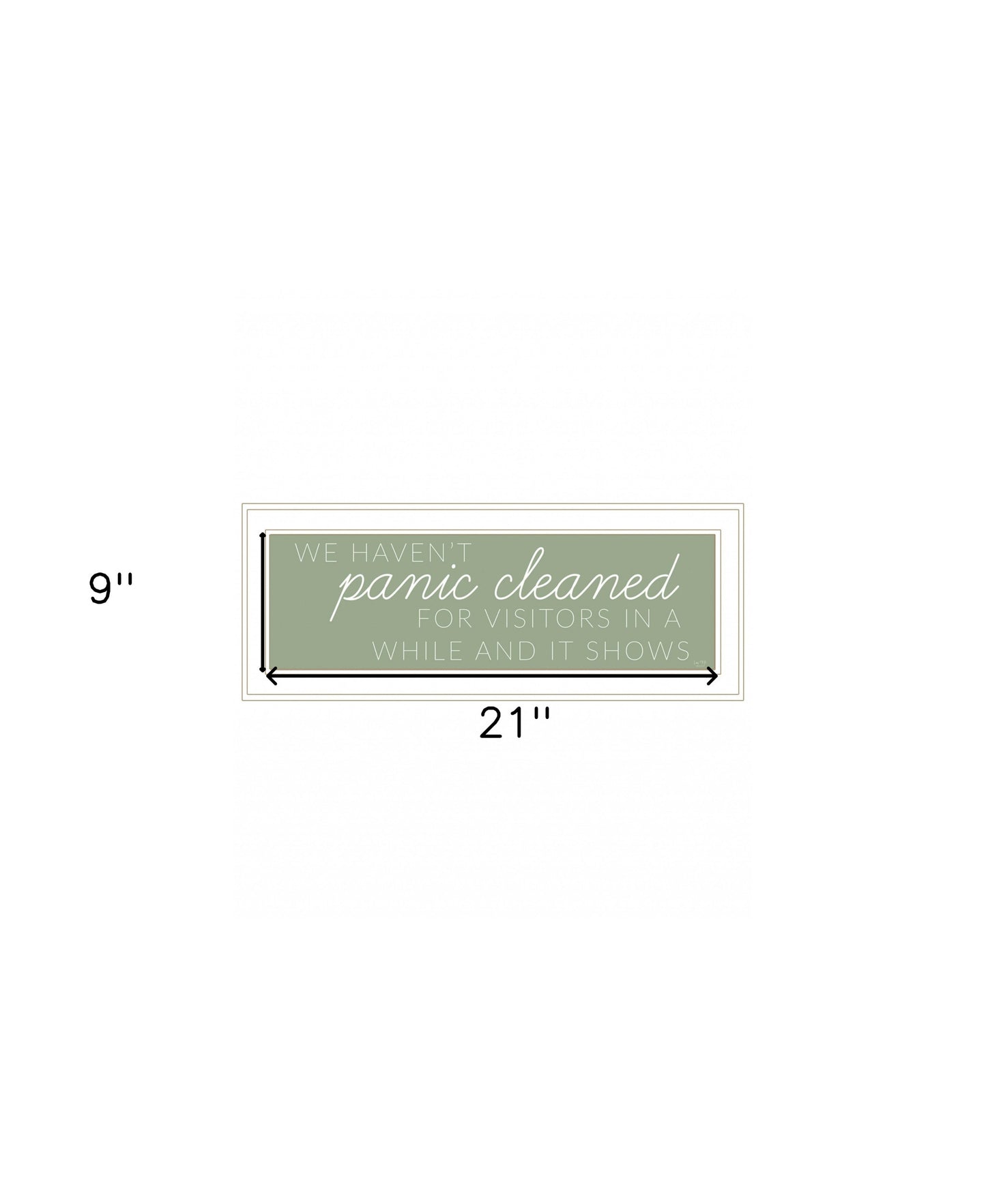 Panic Cleaned 1 White Framed Print Wall Art