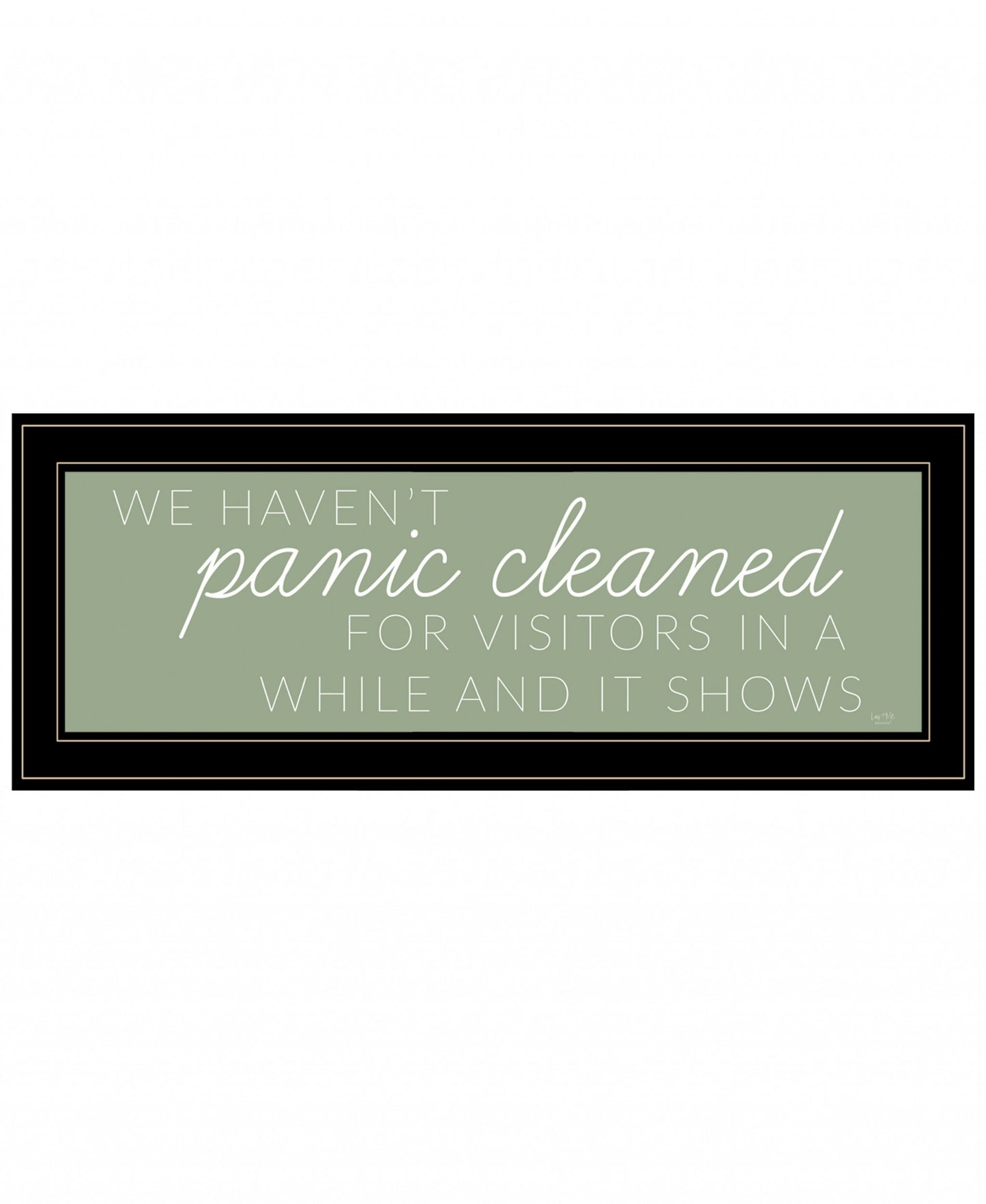 Panic Cleaned 1 White Framed Print Wall Art