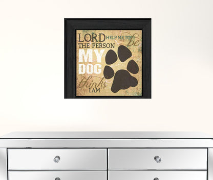 My Dog 2 Black Framed Print Wall Art