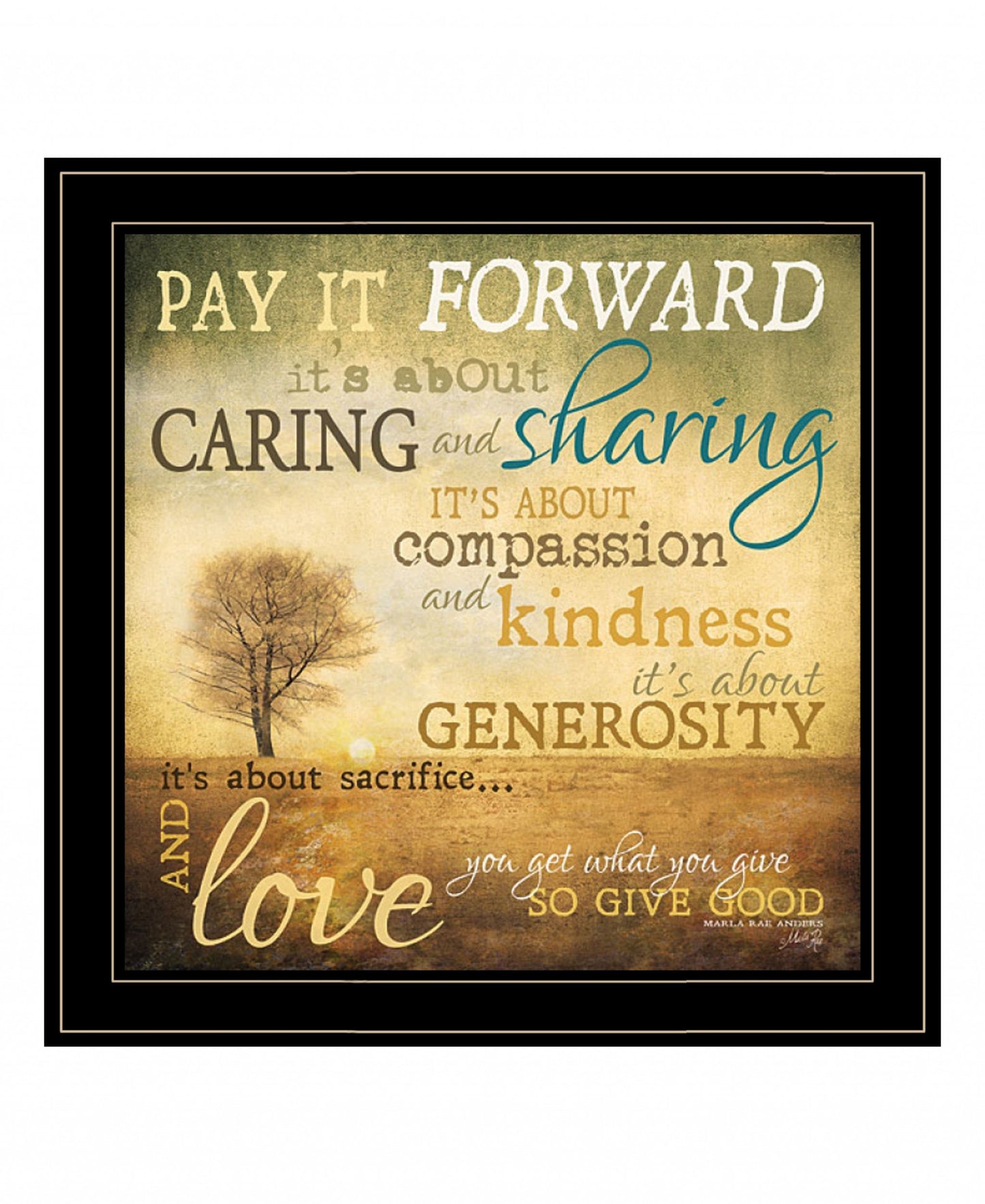 Meaning of Pay it Forward 1 White Framed Print Wall Art