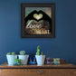 Love with all Your Heart 4 Black Framed Print Wall Art