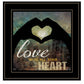 Love with all Your Heart 4 Black Framed Print Wall Art