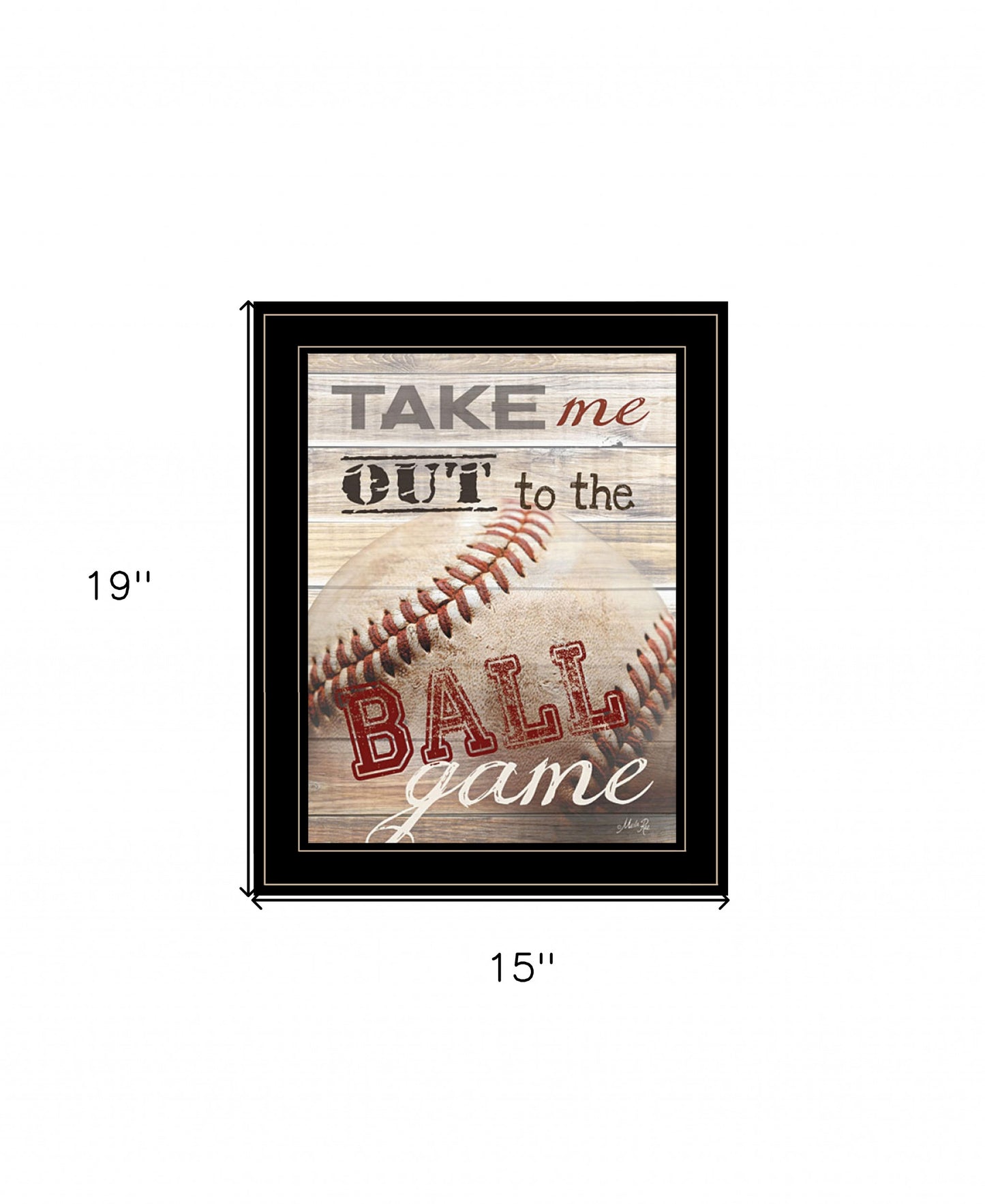 Take Me Out To The Ball Game 1 White Framed Print Wall Art