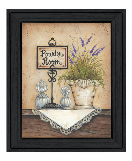 Powder Room 3 Black Framed Print Wall Art