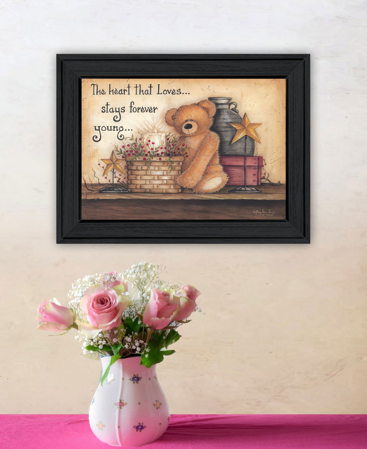 Forever Young 1 Black Framed Print Wall Art