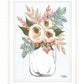 Floral Jar 1 White Framed Print Wall Art