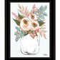 Floral Jar 2 Black Framed Print Wall Art