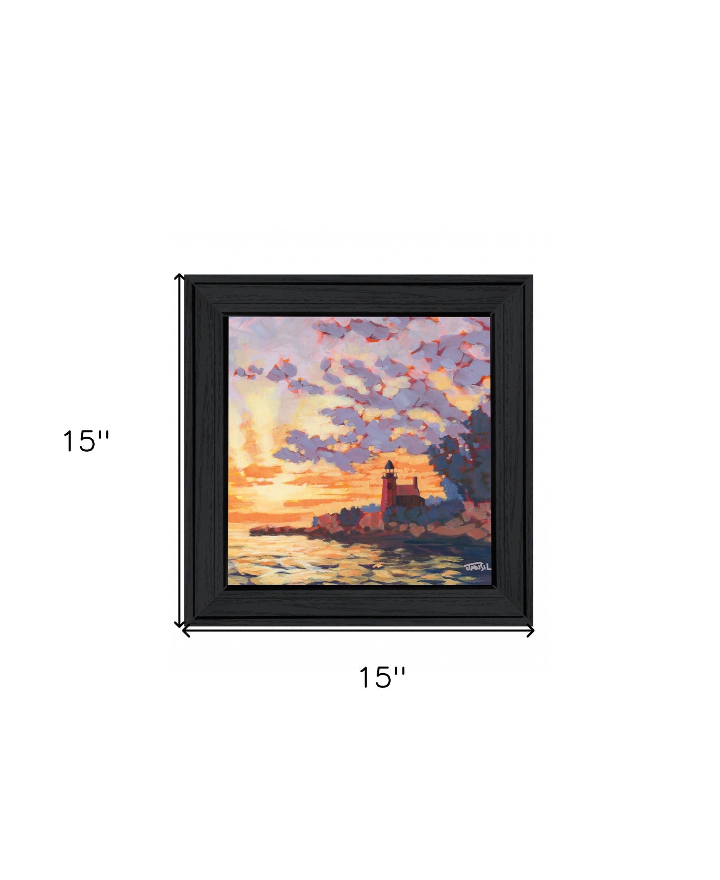 Light House 2 Black Framed Print Wall Art