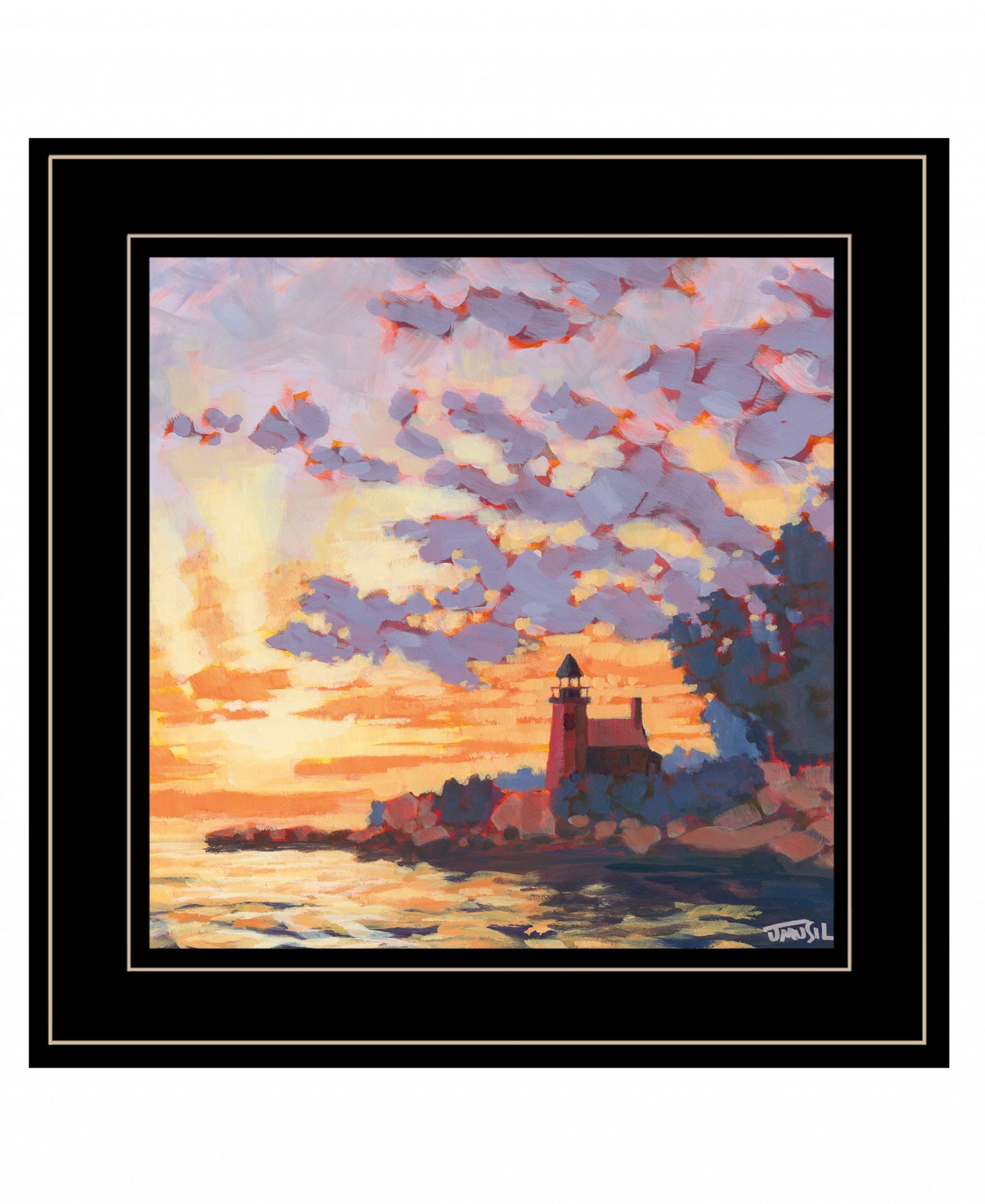 Light House 1 White Framed Print Wall Art