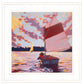 Small Sailboat 2 White Framed Print Wall Art