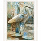 Marsh Herons I 1 White Framed Print Wall Art