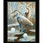 Marsh Herons II 2 Black Framed Print Wall Art