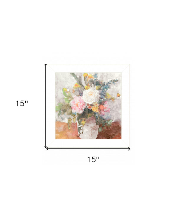 Table Bouquet 2 [1] White Framed Print Wall Art