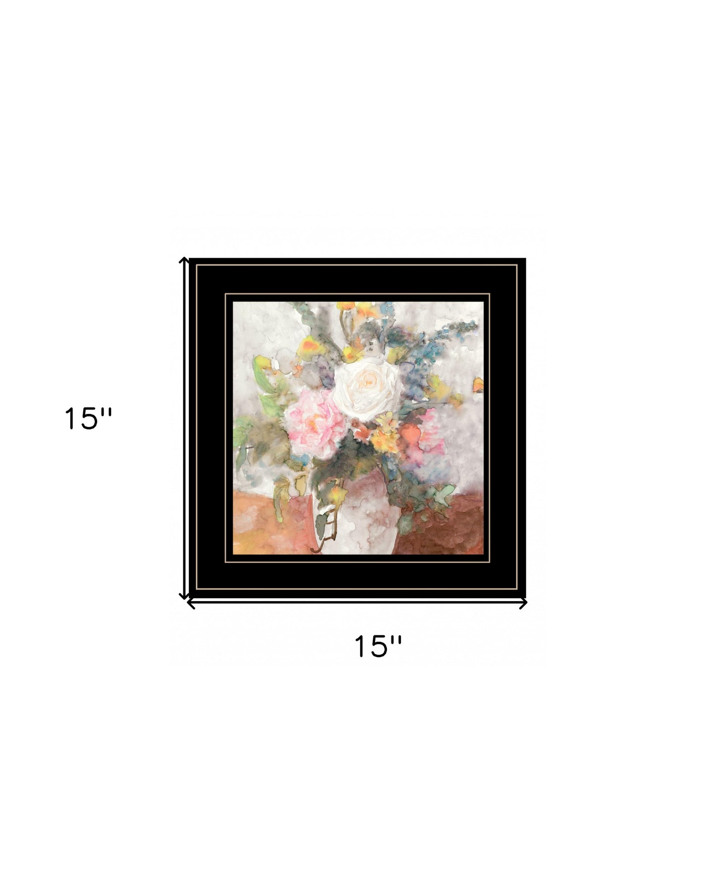 Table Bouquet 2 [1] White Framed Print Wall Art