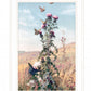 Meadow Butterflies 1 White Framed Print Wall Art