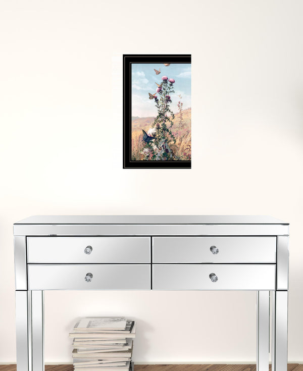 Meadow Butterflies 2 Black Framed Print Wall Art