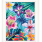 Tropical Flowers 2 White Framed Print Wall Art