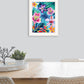 Tropical Flowers 2 White Framed Print Wall Art