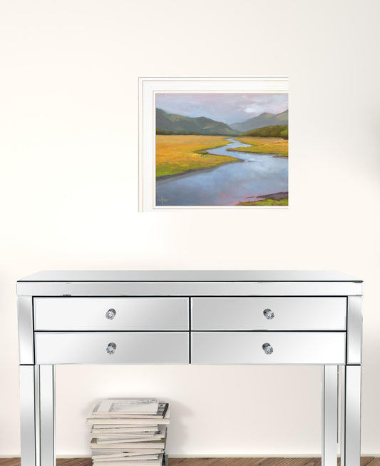 Set Of Two Serene Water 1 White Framed Print Wall Art