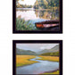 Set Of Two Serene Water 2 Black Framed Print Wall Art