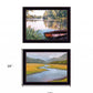 Set Of Two Serene Water 2 Black Framed Print Wall Art