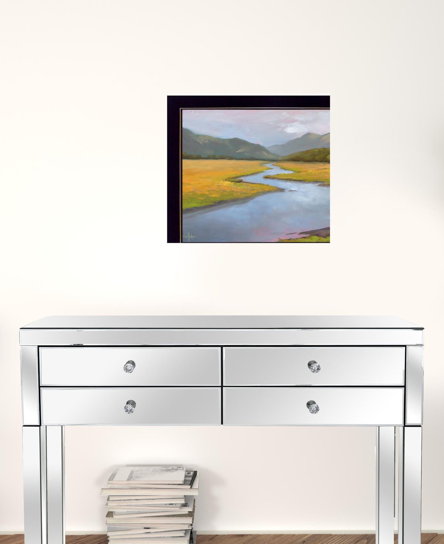 Set Of Two Serene Water 2 Black Framed Print Wall Art