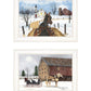 Set Of Two Sleigh Bells Ringing White Framed Print Wall Art