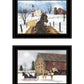 Set Of Two Sleigh Bells Ring 1 Black Framed Print Wall Art