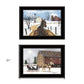 Set Of Two Sleigh Bells Ringing White Framed Print Wall Art