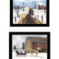 Set Of Two Sleigh Bells Ring 2 Black Framed Print Wall Art