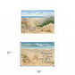 Set Of Two Sand Castle and Footprints 1 White Framed Print Wall Art