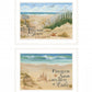 Set Of Two Sand Castle And Footprints 2 White Framed Print Wall Art