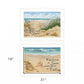 Set Of Two Sand Castle and Footprints 2 White Framed Print Wall Art