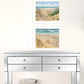 Set Of Two Sand Castle And Footprints 2 White Framed Print Wall Art