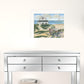 Set Of Two Sand Castle And Footprints 4 White Framed Print Wall Art