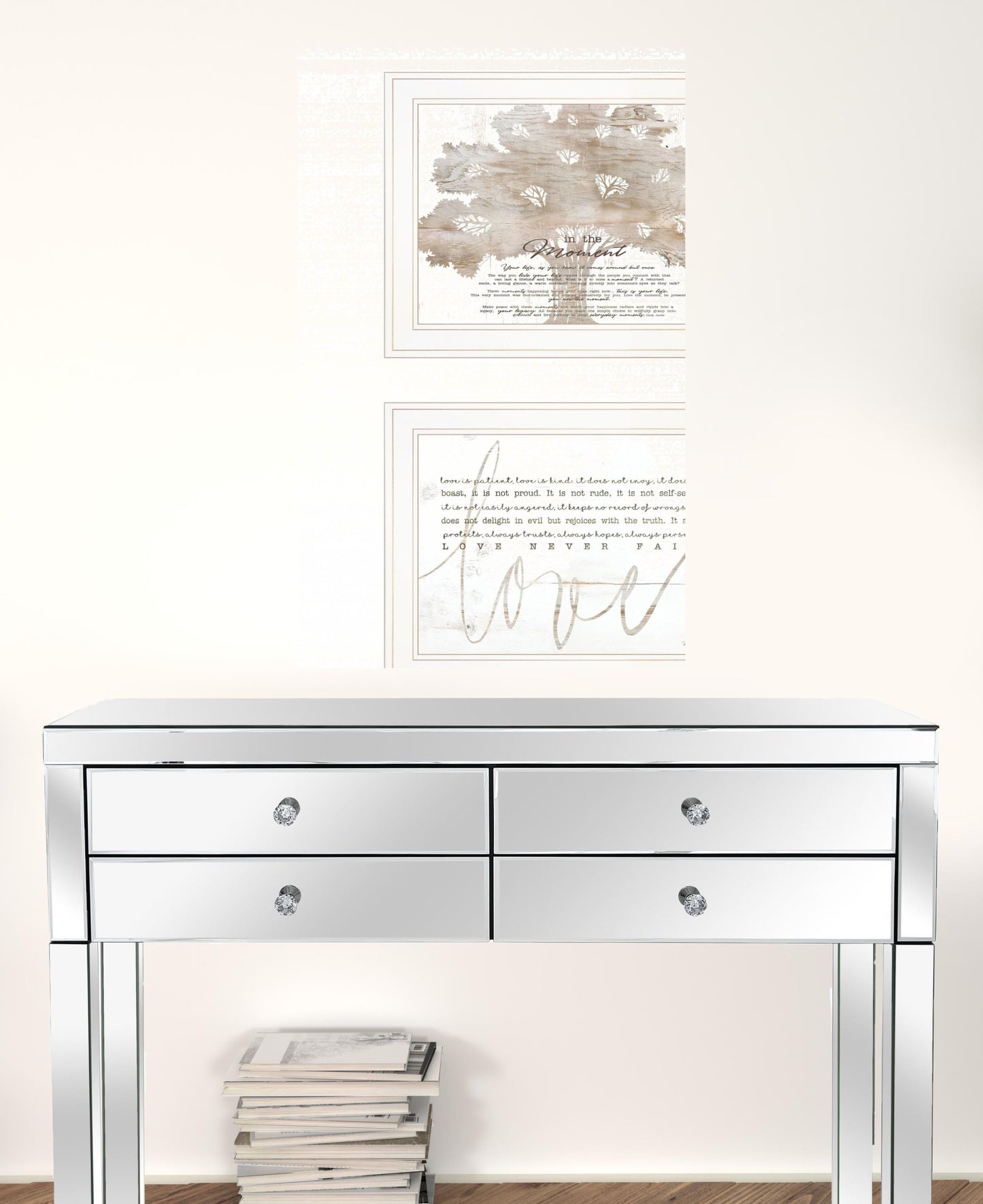 Set Of Two Love In The Moment White Framed Print Wall Art