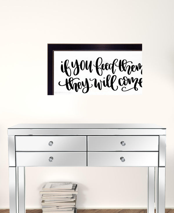 Set Of Two Lets Eat or Feed Them 3 Black Framed Print Kitchen Wall Art