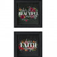 Set Of Two Cherish And Have Faith 1 Black Framed Print Wall Art