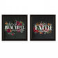 Set Of Two Cherish And Have Faith 2 Black Framed Print Wall Art