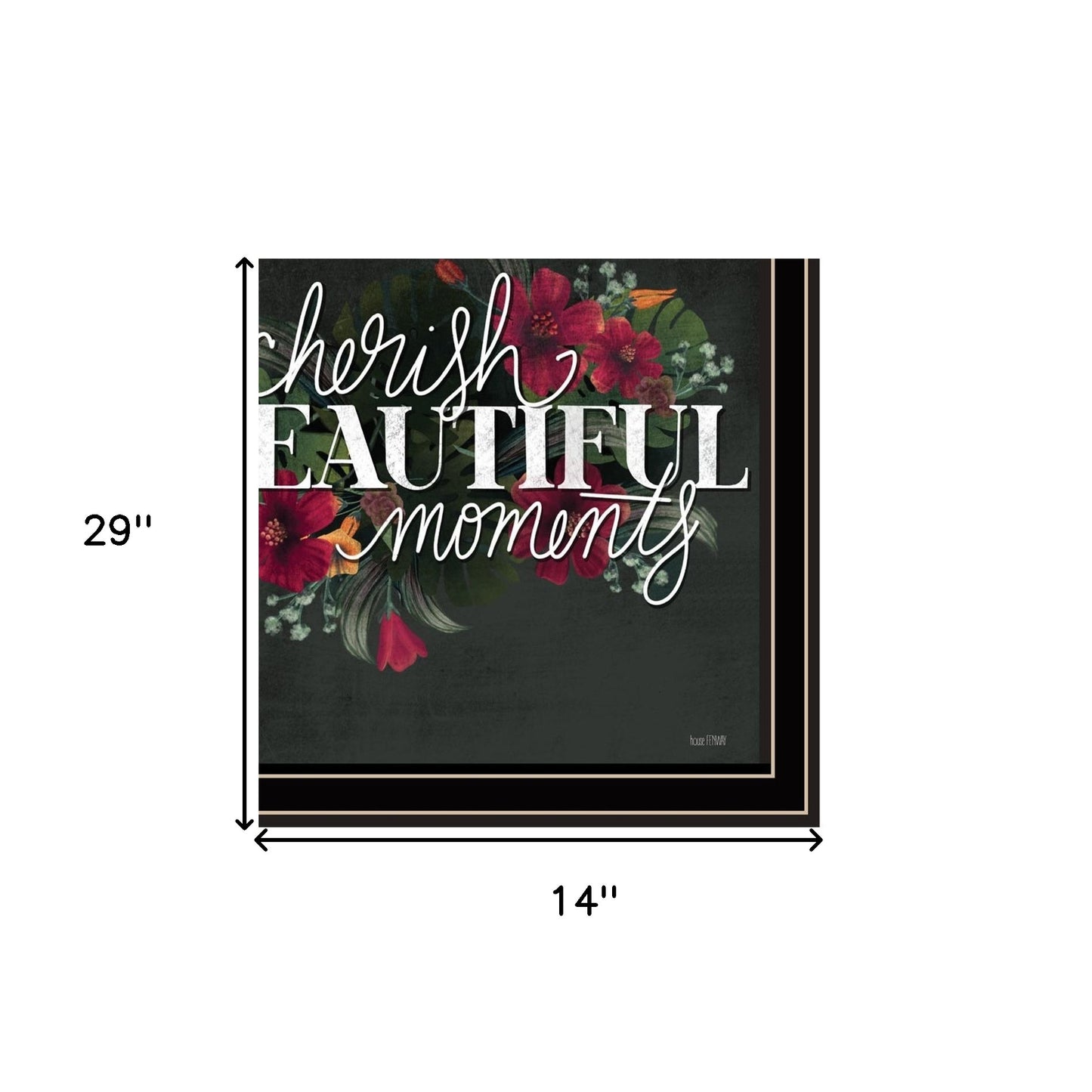 Set Of Two Cherish and Have Faith 2 Black Framed Print Wall Art