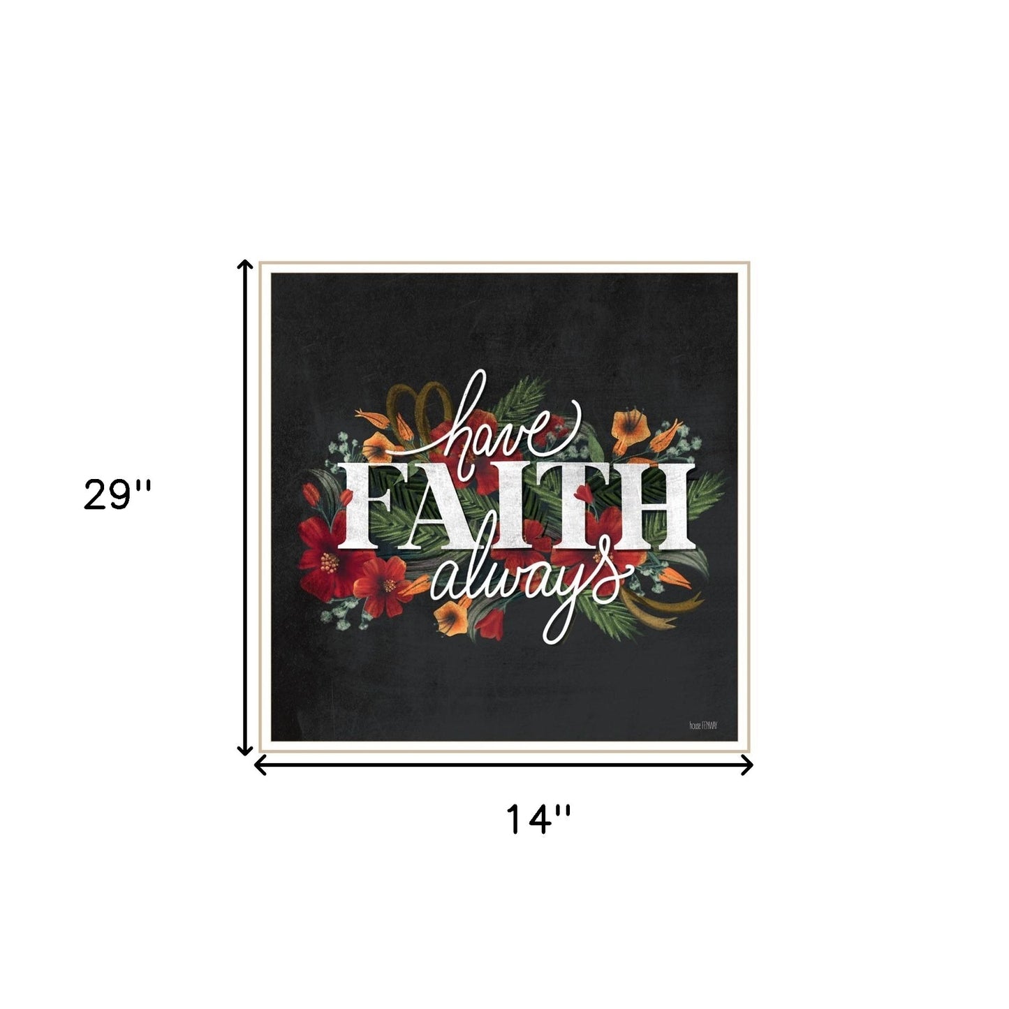 Set Of Two Cherish And Have Faith 1 Black Framed Print Wall Art