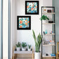 Set Of Two Fancy Floral 3 Black Framed Print Wall Art