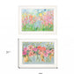 Set Of Two Garden Flowers II 2 White Framed Print Wall Art